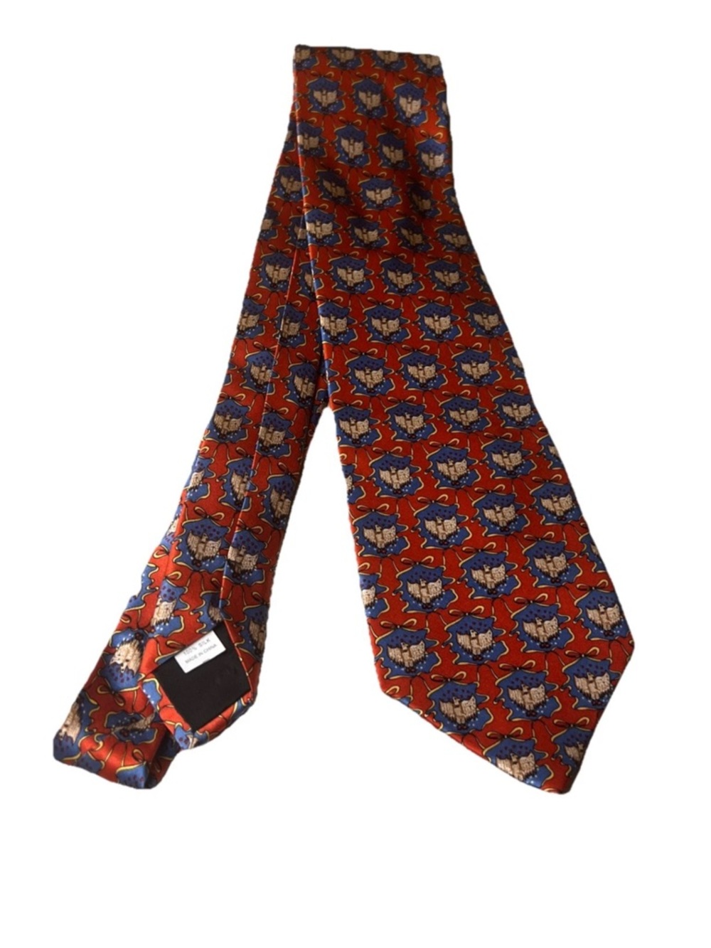 Children Art Project Tie 100% Silk  Birds Neck Tie Red Birds‎ 4 x 57